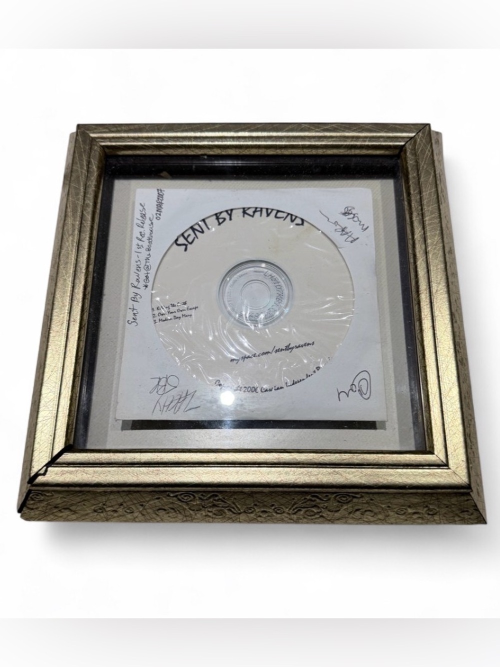 RARE 2006 Sent By Ravens Autographed EP CD - Framed First Release The Boathouse